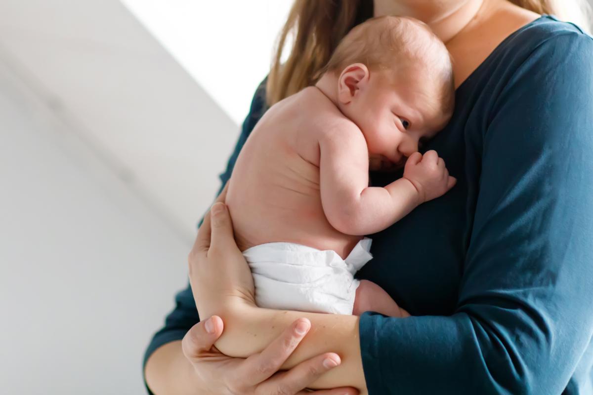 Baby in mums arms